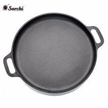 12/14 Inch Pre-Seasoned Cast Iron Round Pizza Pan